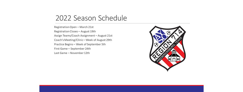 2022 Season Schedule